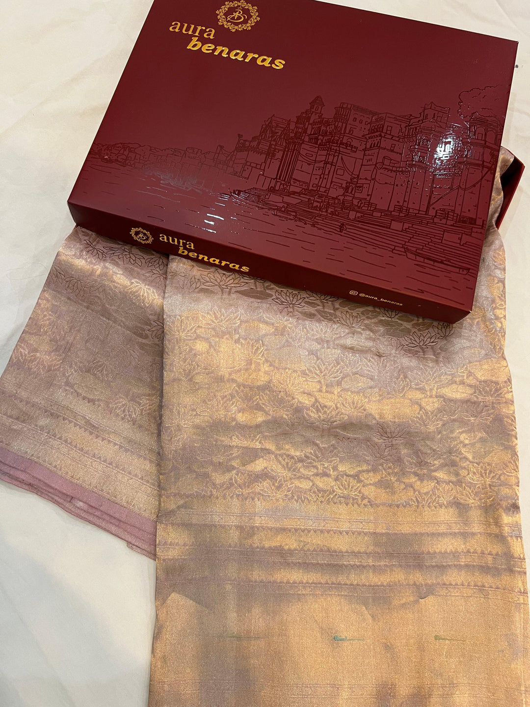 Pink Pure Banarasi Handloom Tissue Silk Saree