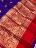 Purple Pure Banarasi Handloom Katan Silk Saree - Aura Benaras