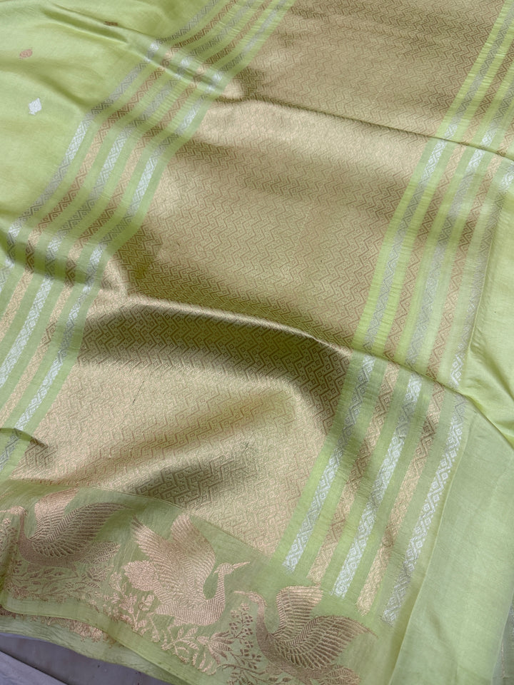 Sea Green Pure Silk Handloom Banarasi Saree
