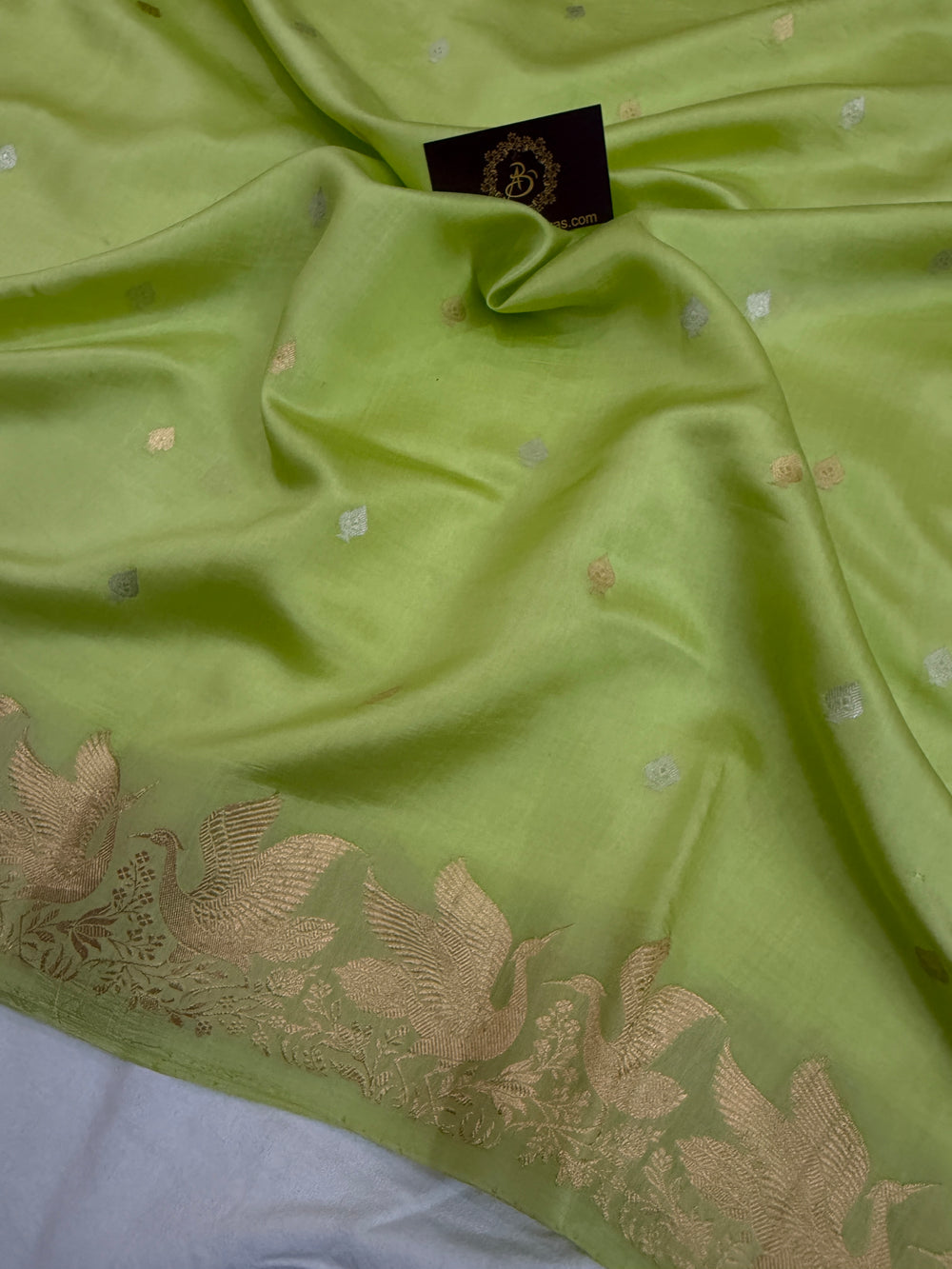 Sea Green Pure Silk Handloom Banarasi Saree