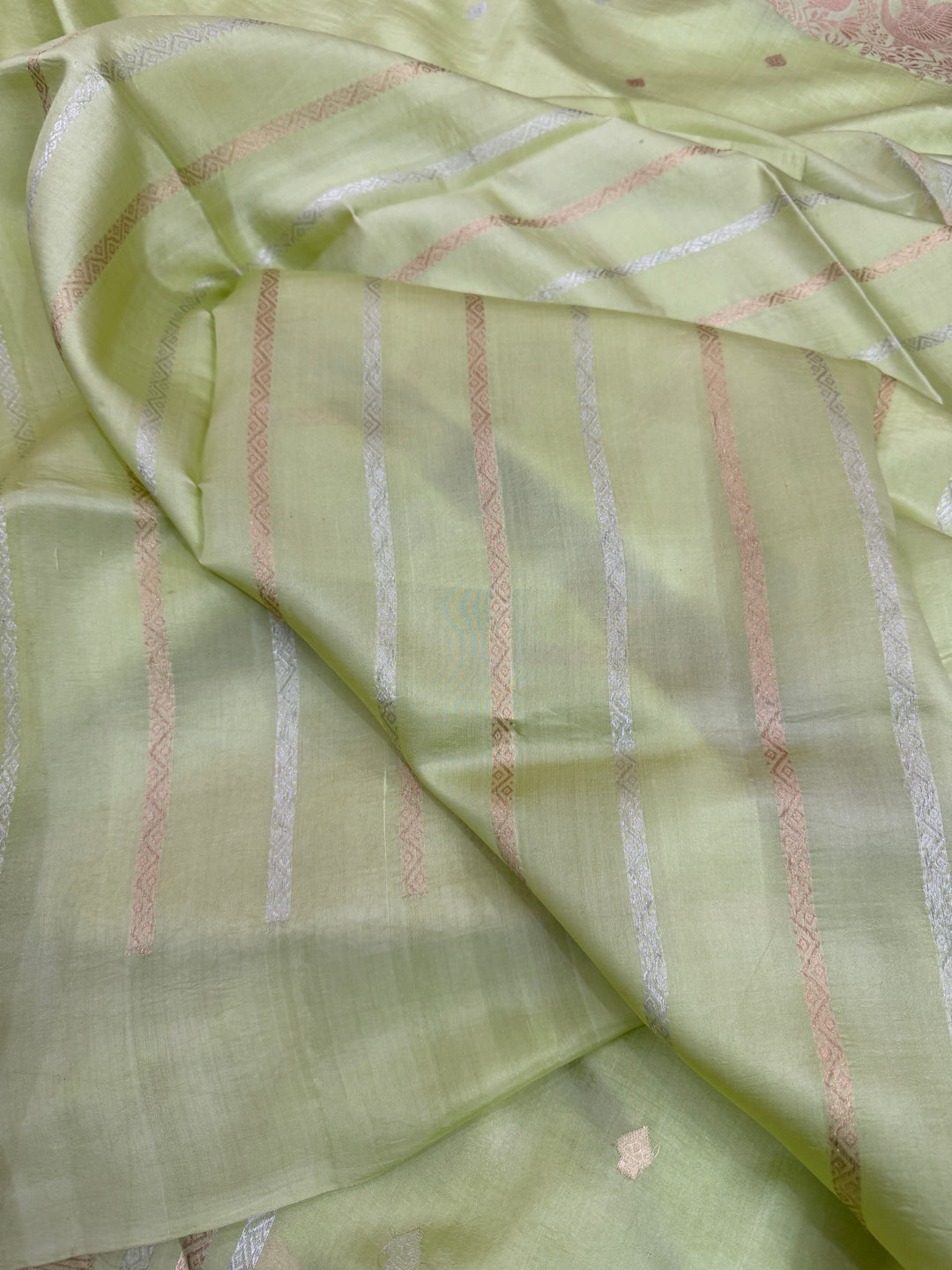 Sea Green Pure Silk Handloom Banarasi Saree