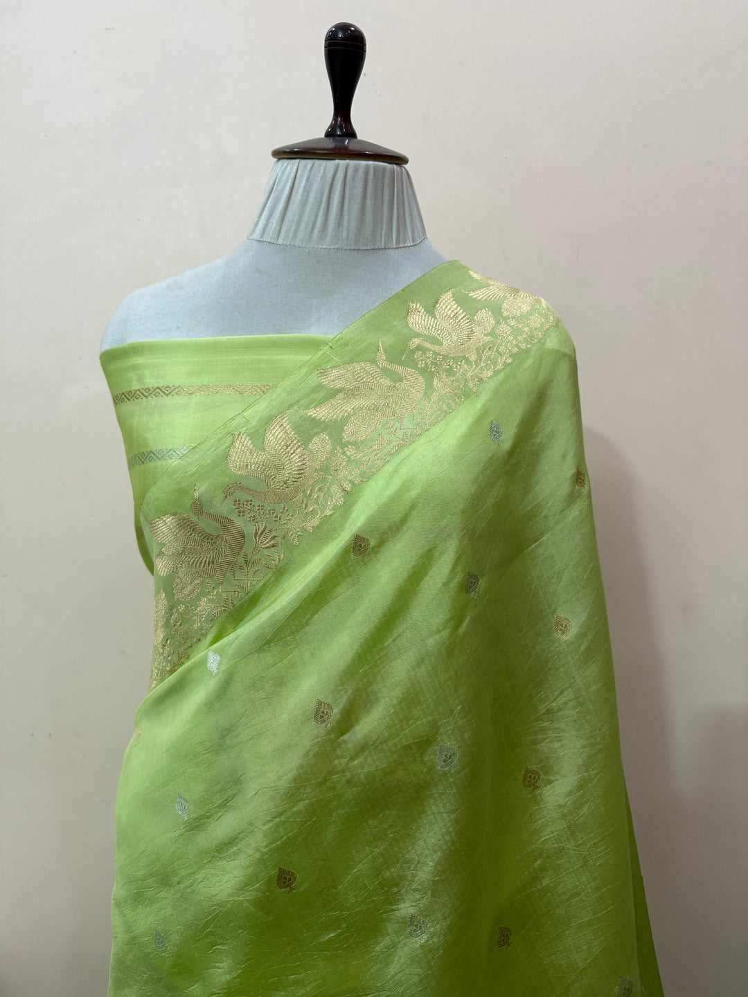 Sea Green Pure Silk Handloom Banarasi Saree