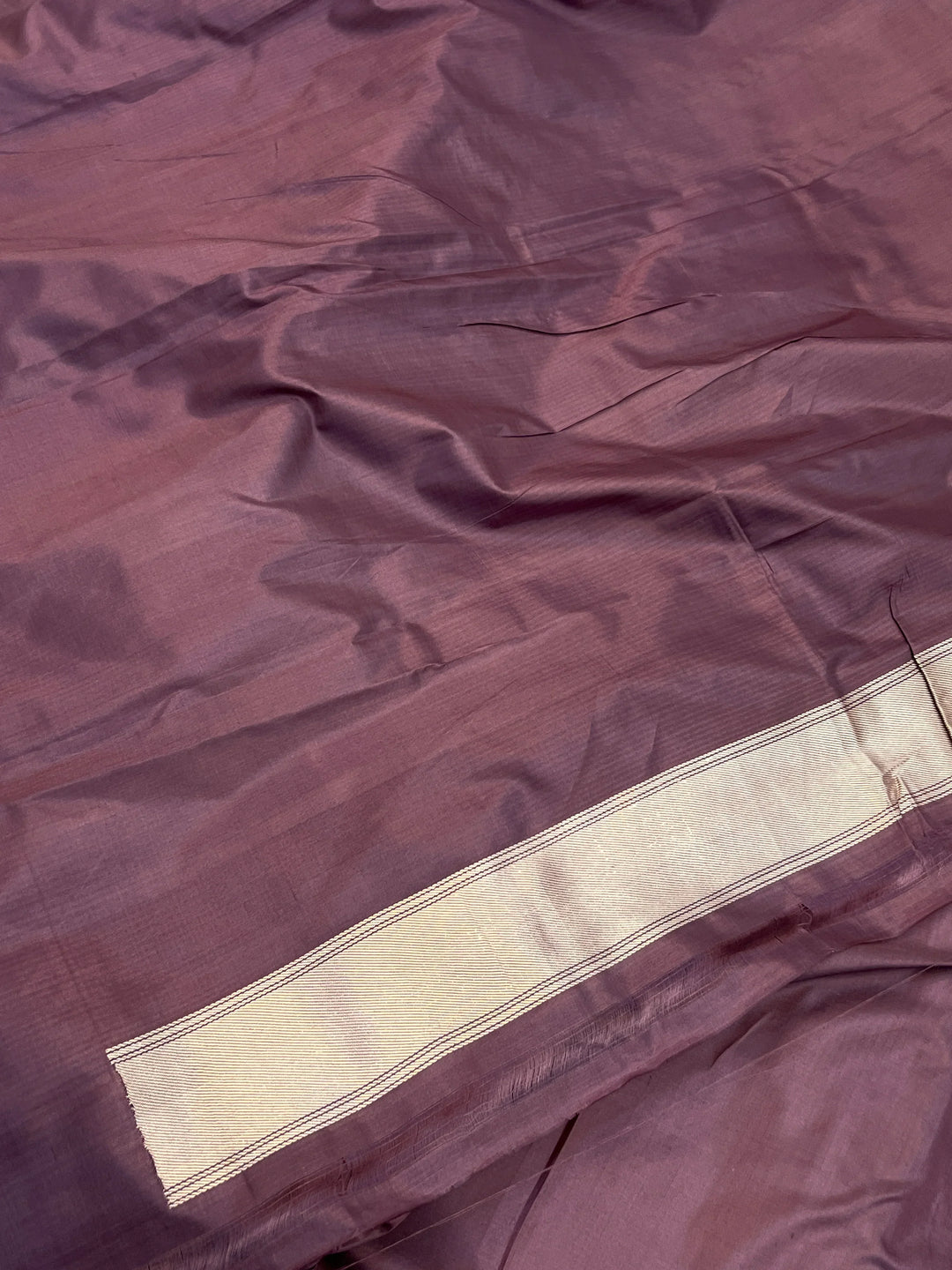 Dusty lavender Banarasi Handloom Katan Silk Saree 