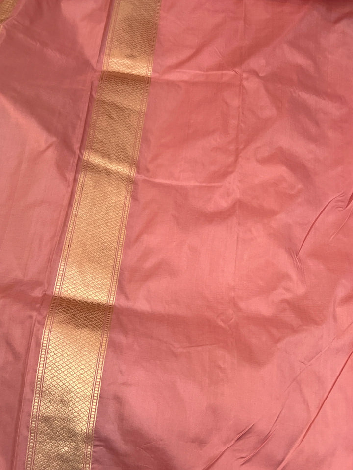 Katan Silk Banarasi Saree Kadhwa Meenakari Border
