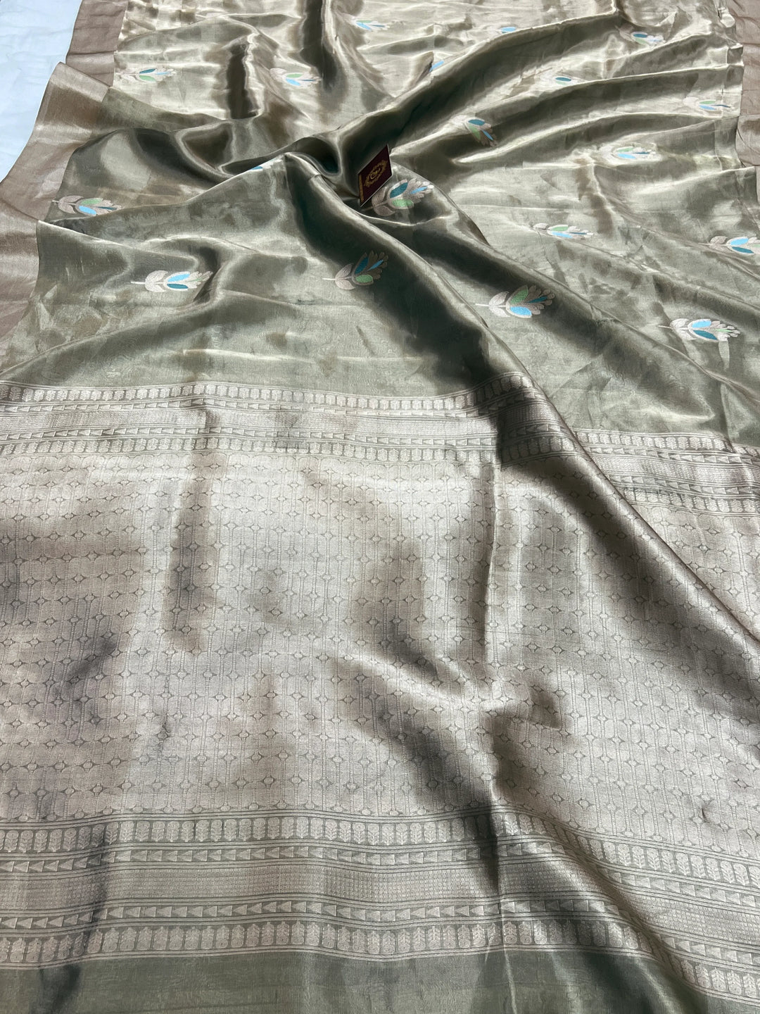 Black Pure Banarasi Handloom Tissue Silk Saree