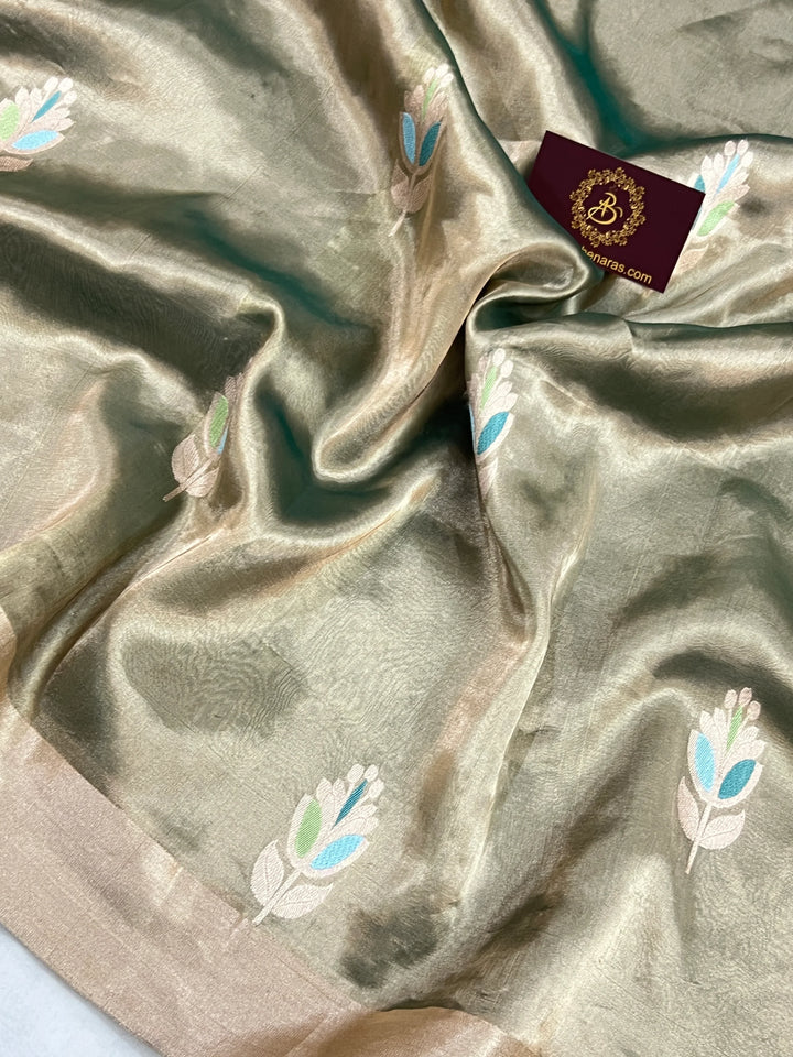 Black Pure Banarasi Handloom Tissue Silk Saree