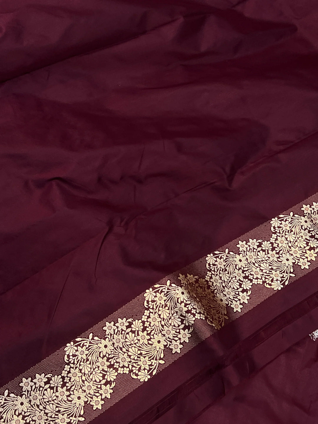Katan Silk Banarasi Saree Kadhwa Sona Rupa Designer Border