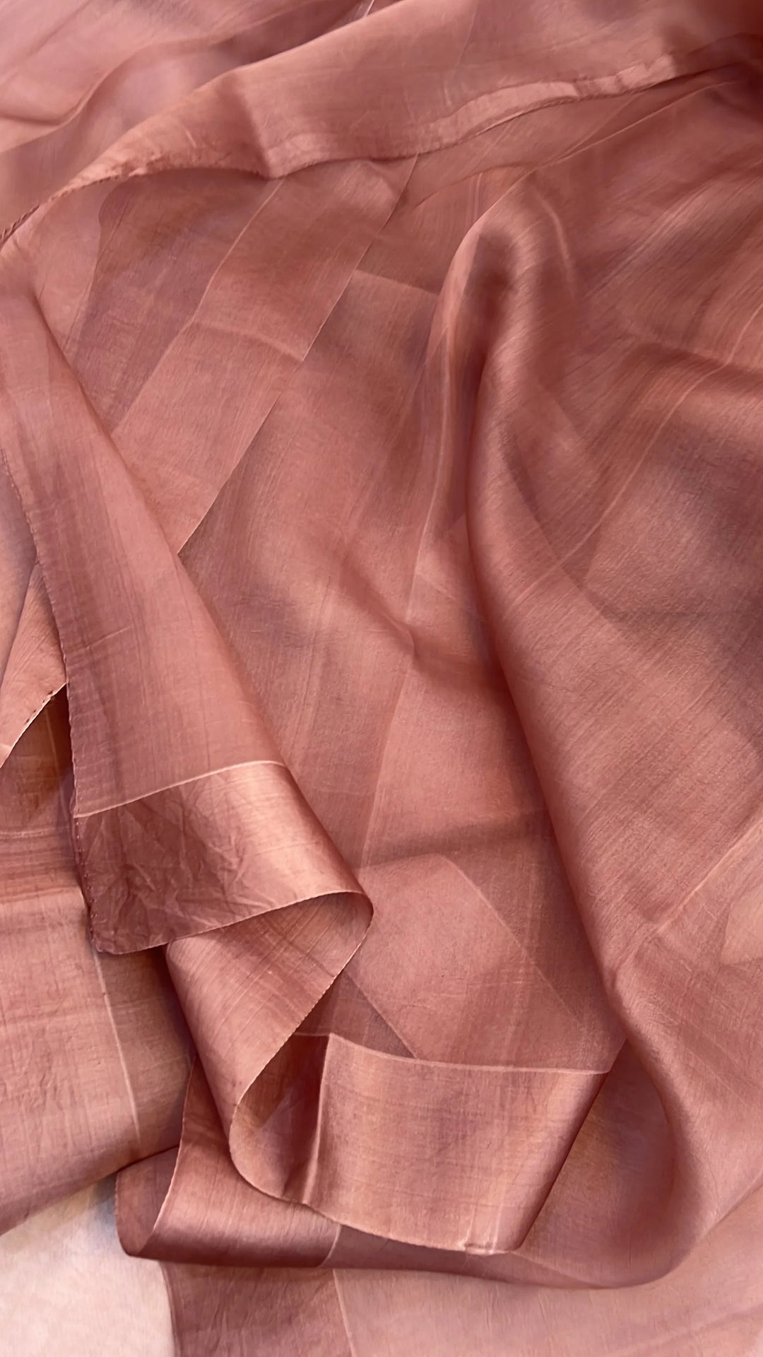 Dusty Rose Pure Kora Silk Handloom Banarasi Saree