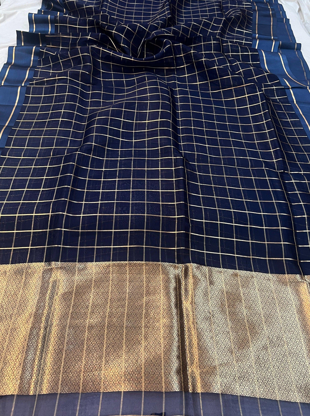 Teal Pure Banarasi Handloom Silk Saree - Aura Benaras