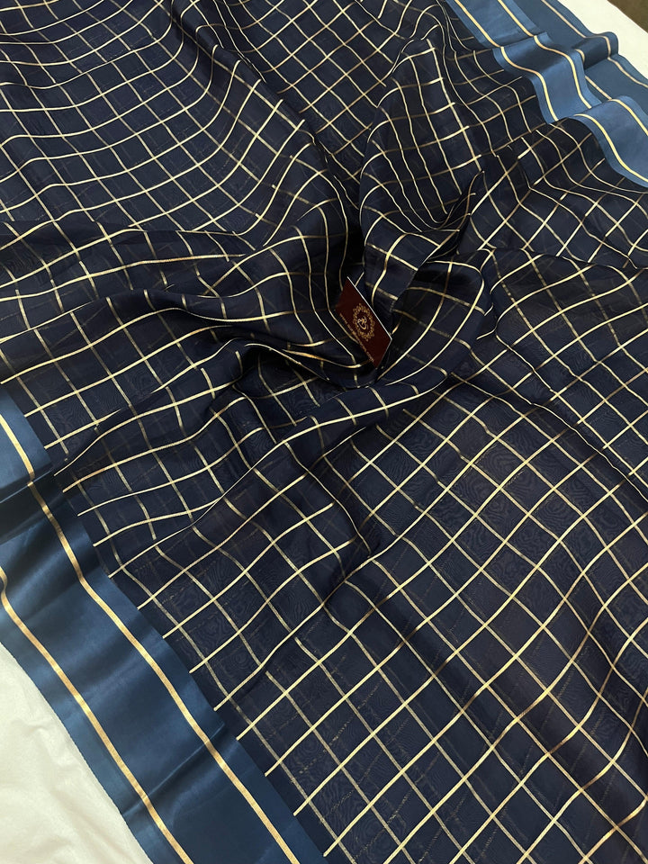 Teal Pure Banarasi Handloom Silk Saree - Aura Benaras