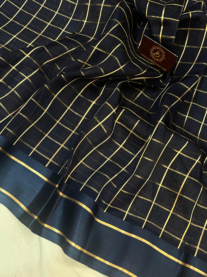 Teal Pure Banarasi Handloom Silk Saree - Aura Benaras