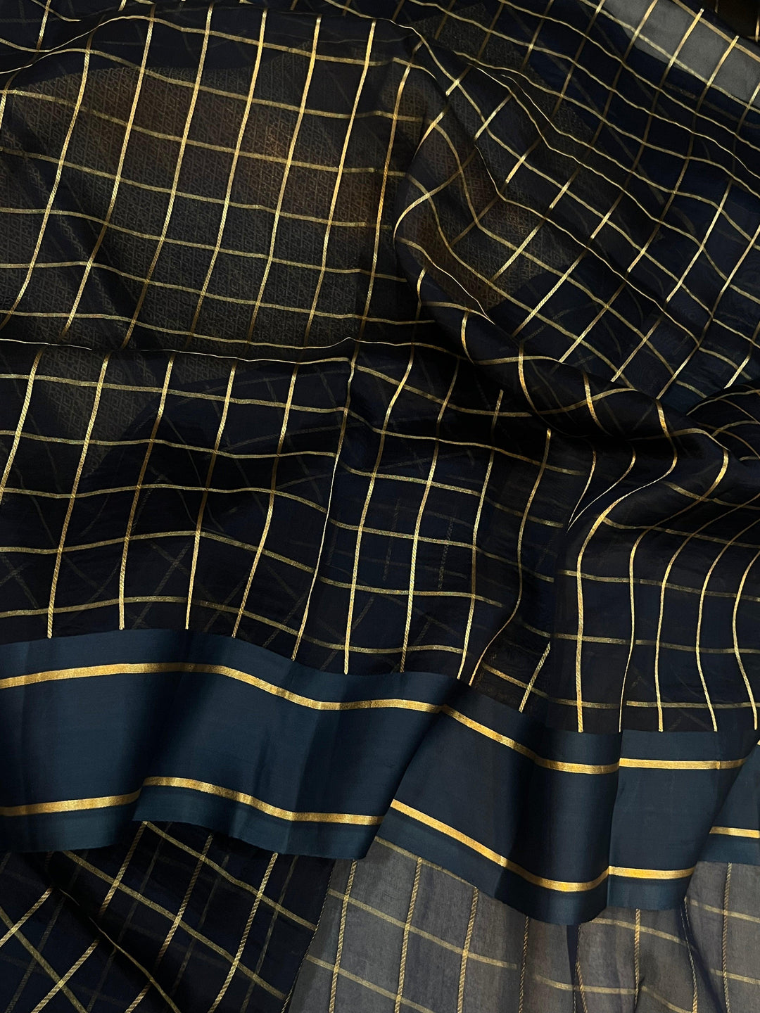 Teal Pure Banarasi Handloom Silk Saree - Aura Benaras