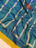 Rama Green Jaal Pure Banarasi Handlloom Katan Silk Saree - Aura Benaras