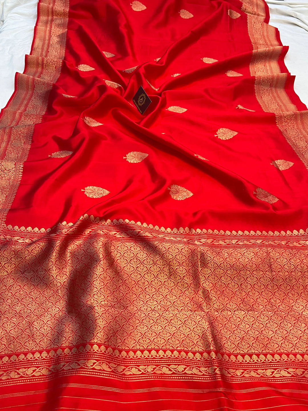 Red Pure Silk Handloom Banarasi Saree