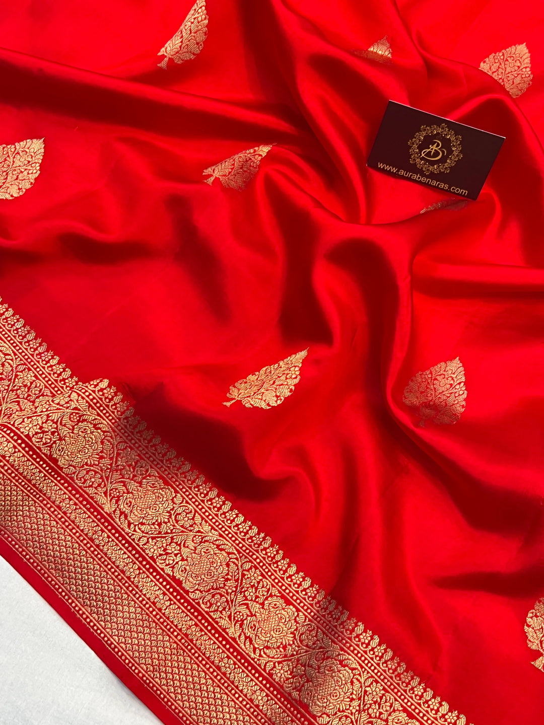 Red Pure Silk Handloom Banarasi Saree