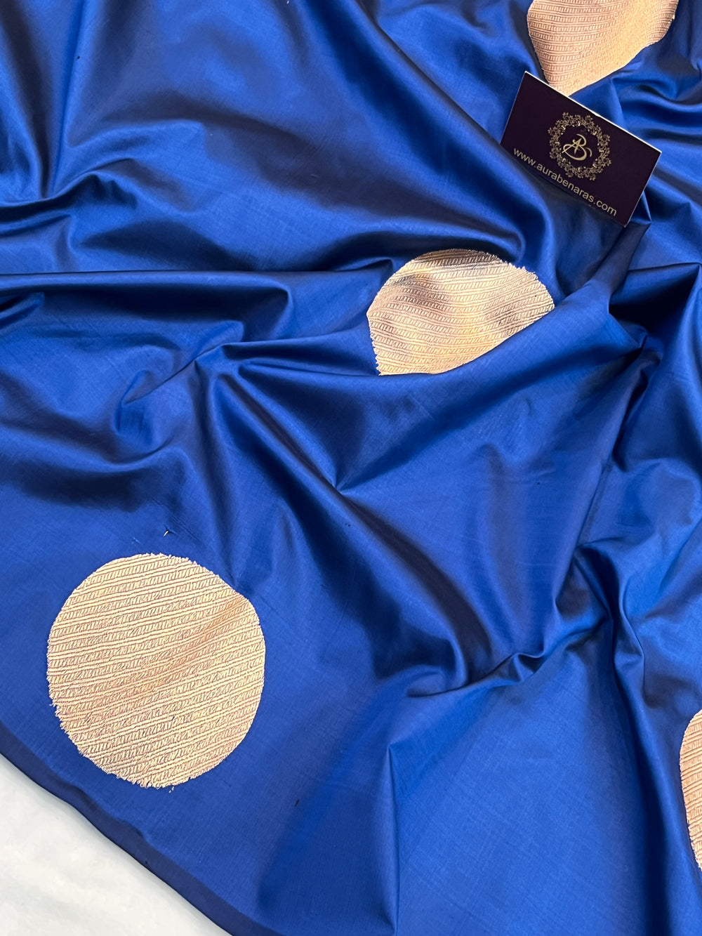 Royal Blue Pure Katan Silk Handloom Banarasi Saree