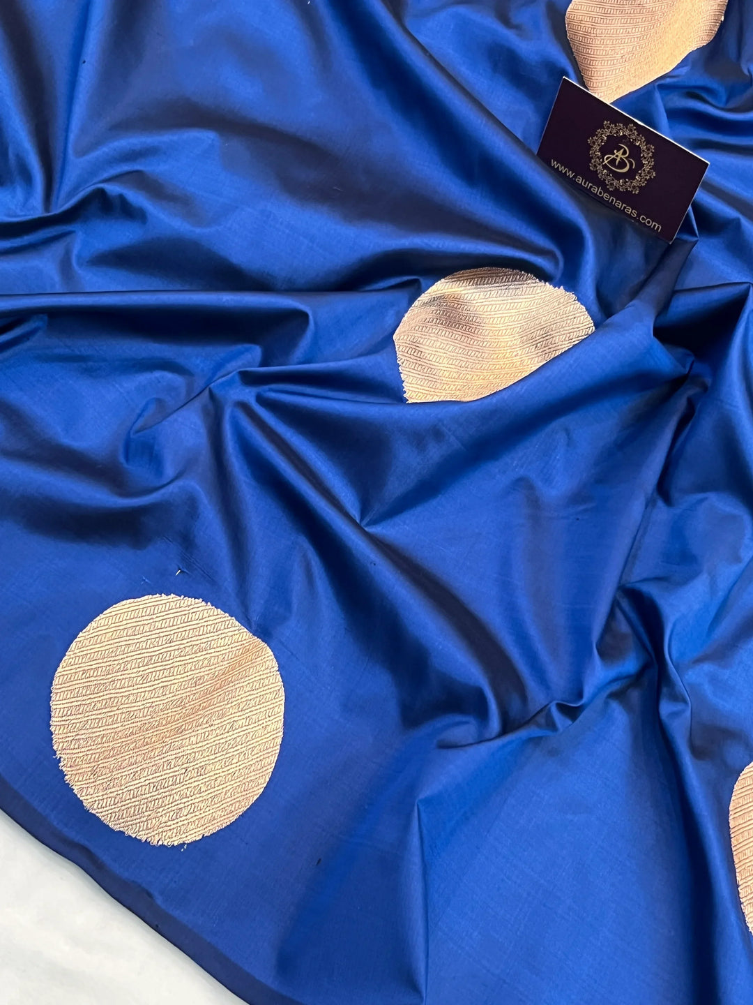 Royal Blue Pure Katan Silk Handloom Banarasi Saree