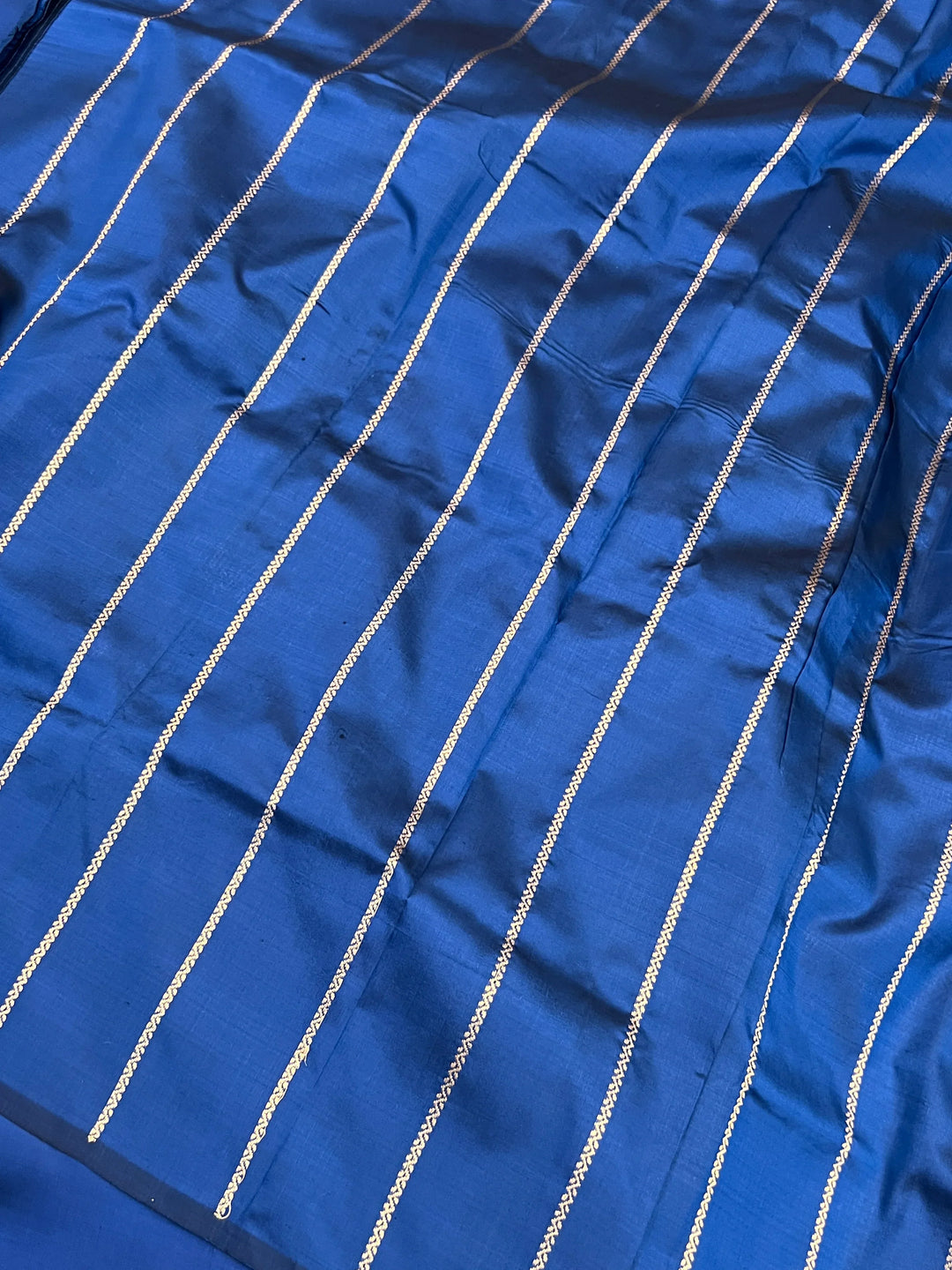 Royal Blue Pure Katan Silk Handloom Banarasi Saree