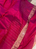 Magenta Pure Banarasi Handloom Katan Silk Saree