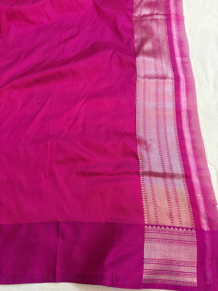 White Pure Katan silk Handloom Banarasi Saree