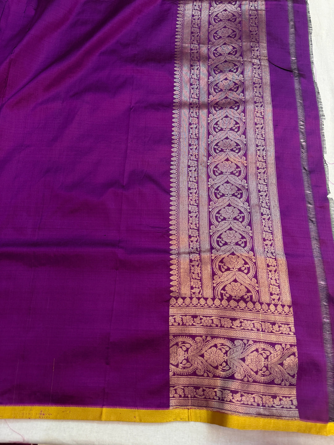 Purple Pure Katan silk Handloom Banarasi Saree