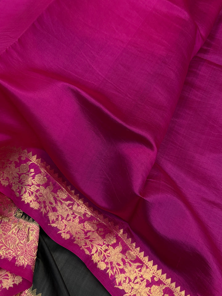 Black Pure Silk Handloom Banarasi Saree