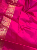 Teal Banarasi Handloom Katan Silk Saree - Aura Benaras