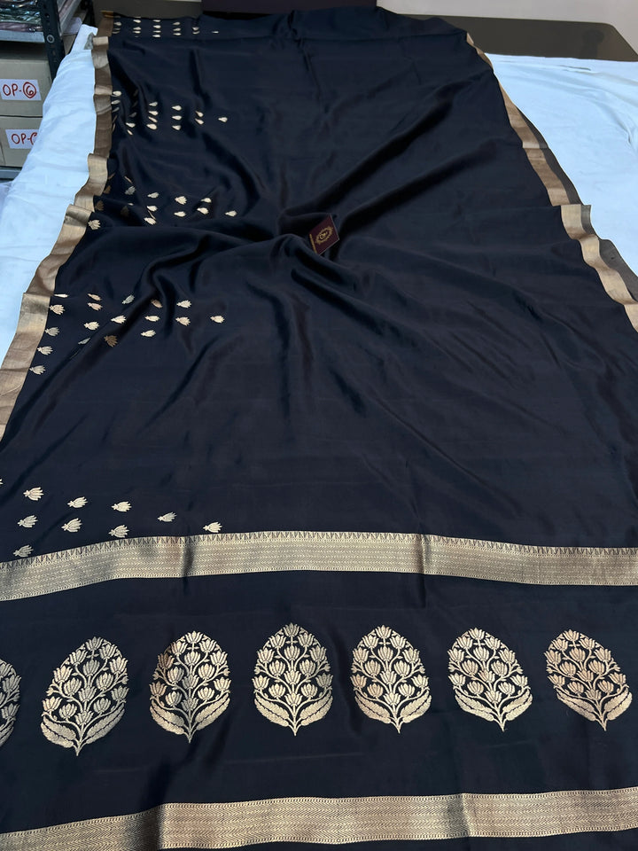 Black Silk Handloom Banarasi Saree
