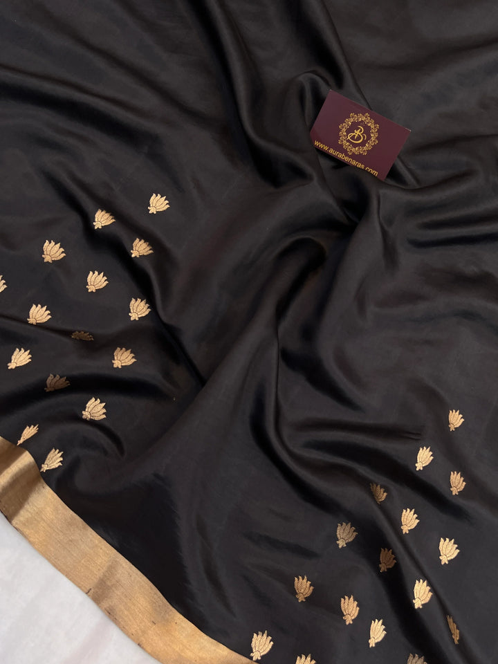 Black Pure Silk Handloom Banarasi Saree