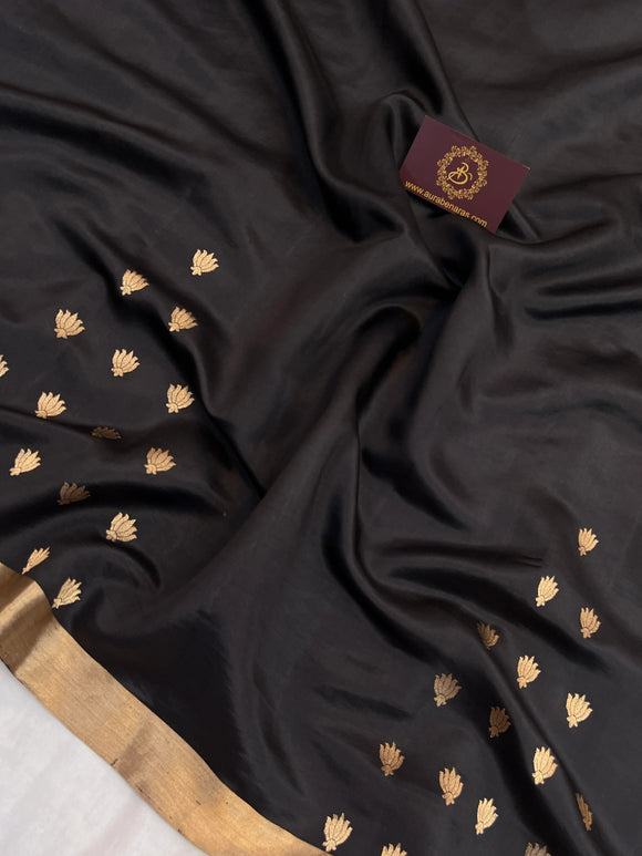 Black Pure Silk Handloom Banarasi Saree