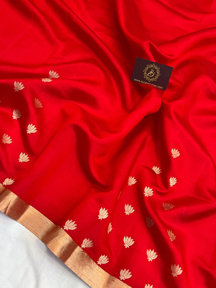 Red Pure Silk Handloom Banarasi Saree