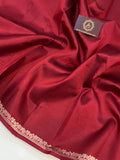 Maroon Pure Banarasi Handloom Silk Saree - Aura Benaras