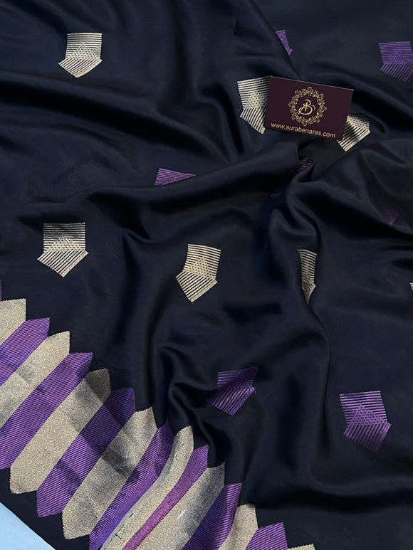 Black Pure Silk Handloom Banarasi Saree