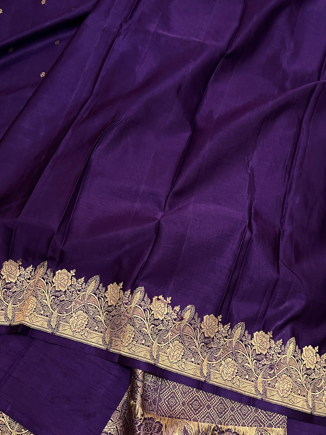 Purple Mashru Silk Handloom Banarasi Saree