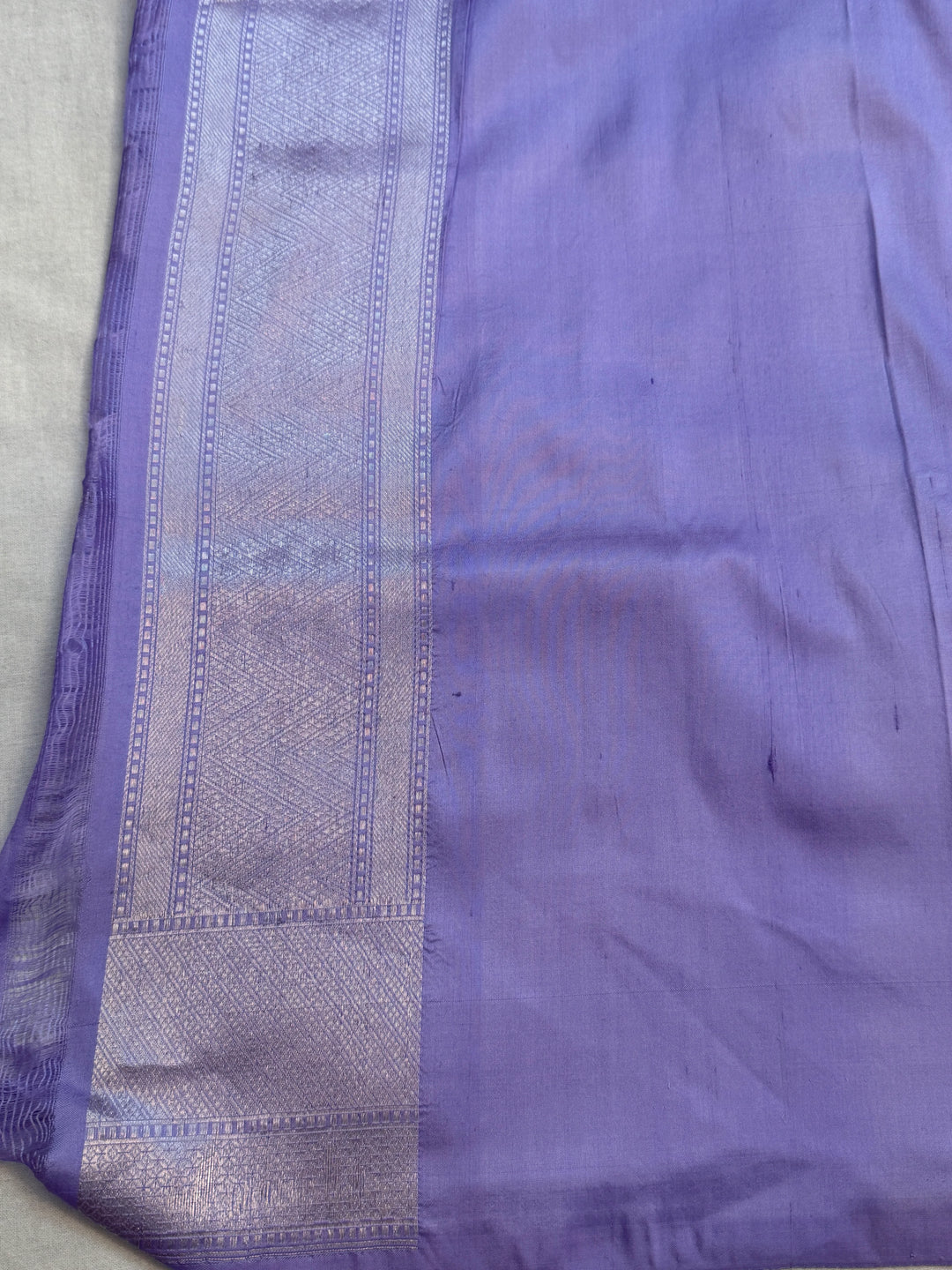 Lavender Pure Katan silk Handloom Banarasi Saree