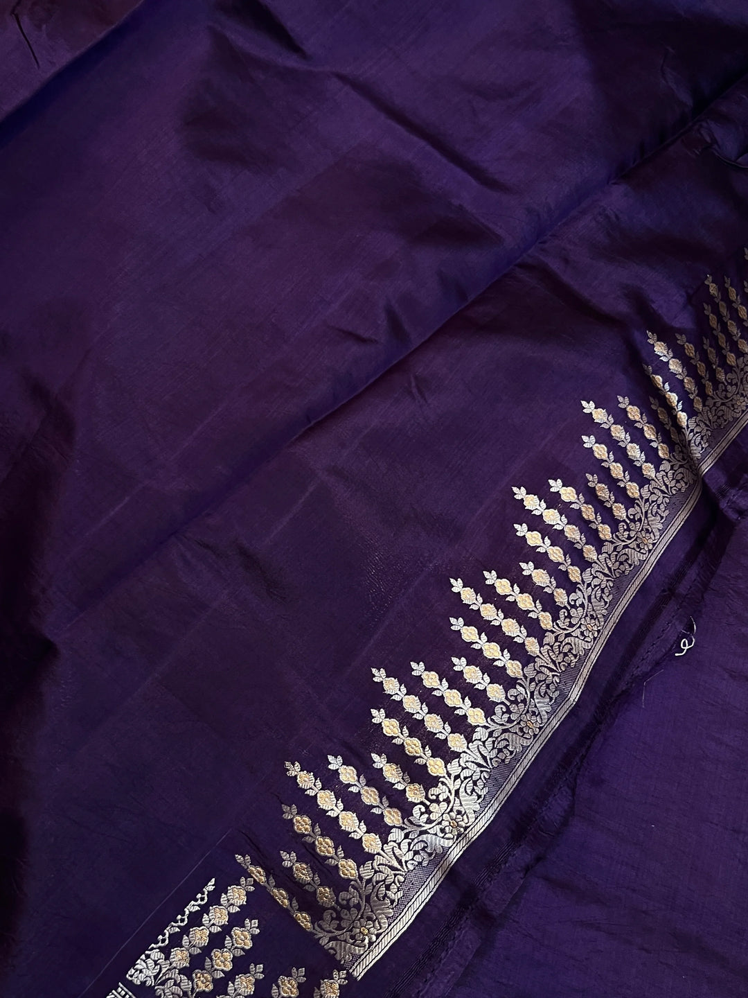 Navy Pure Silk Handloom Banarasi Saree