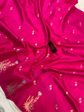 Rani Pink Pure Banarasi Handloom Silk Saree - Aura Benaras