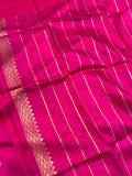 Rani Pink Pure Banarasi Handloom Silk Saree - Aura Benaras