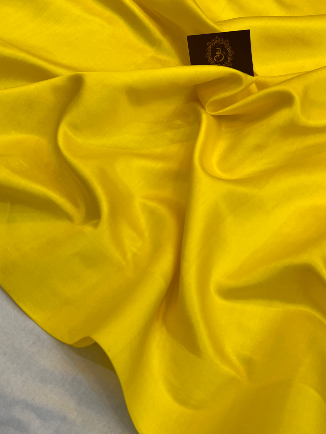 Lemon Yellow Pure Silk Handloom Banarasi Saree