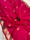 Rani Pink Pure Banarasi Handloom Silk Saree - Aura Benaras