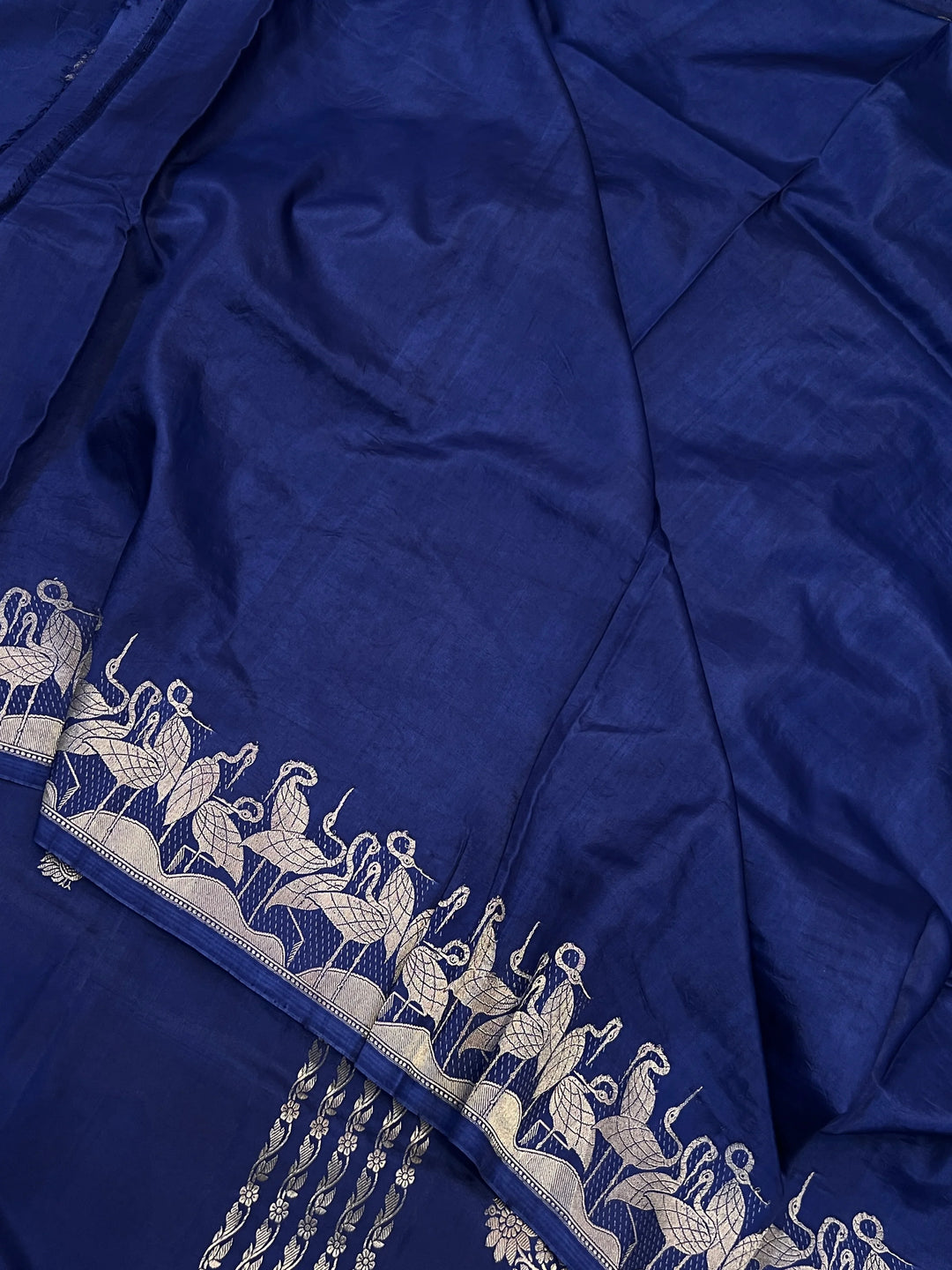 Navy Pure Katan Silk Handloom Banarasi Saree