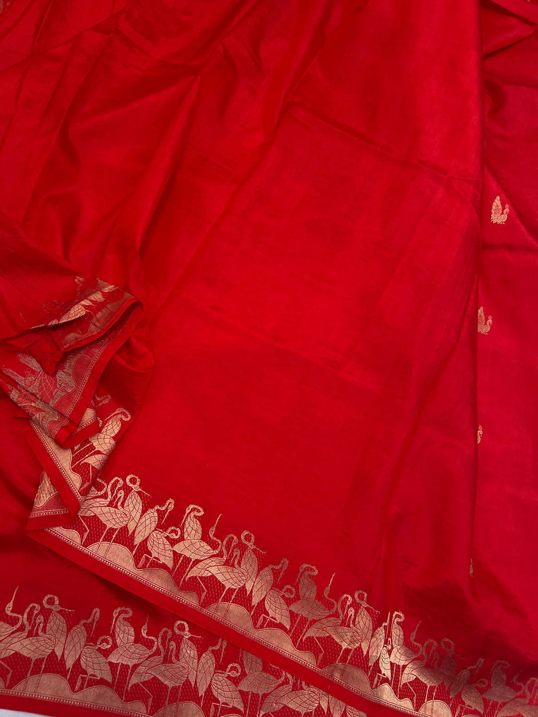 Red Pure Katan Silk Handloom Banarasi Saree