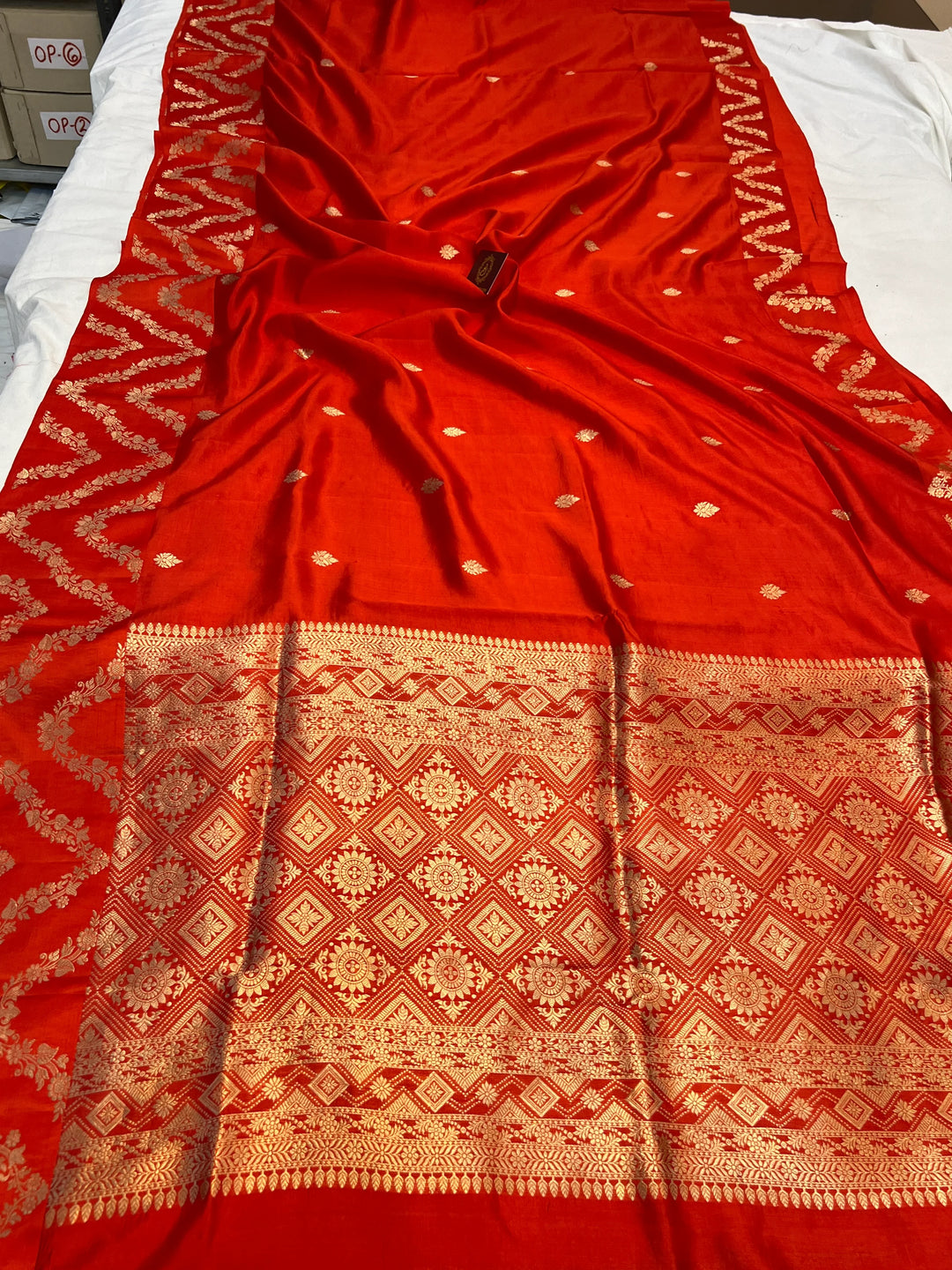 Red Pure Silk Handloom Banarasi Saree