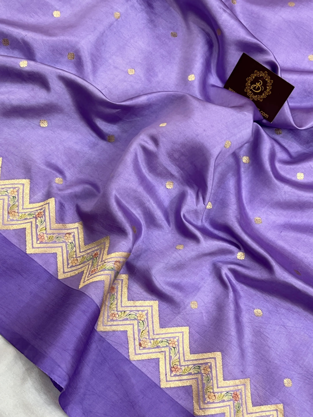 Purple Pure Silk Handloom Banarasi Saree