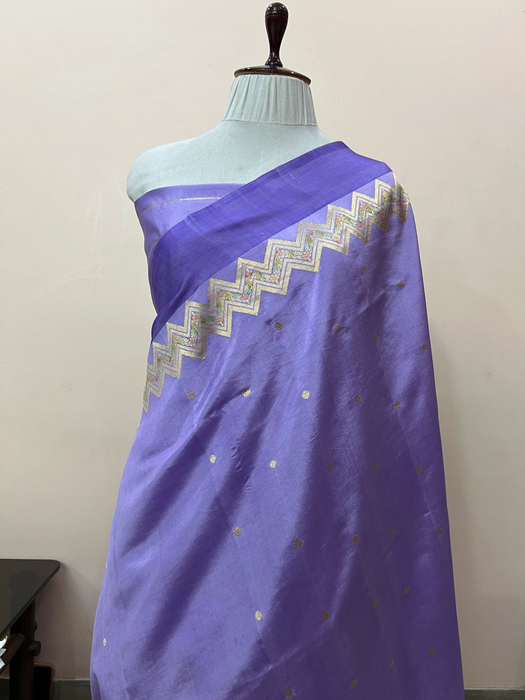 Purple Pure Silk Handloom Banarasi Saree