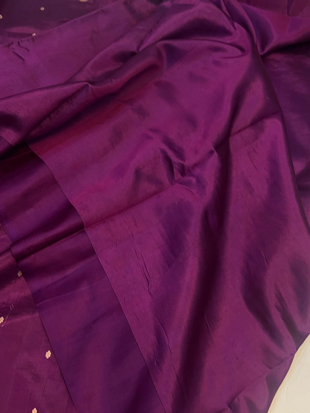 Wine Pure Banarasi Handloom Silk Saree - Aura Benaras