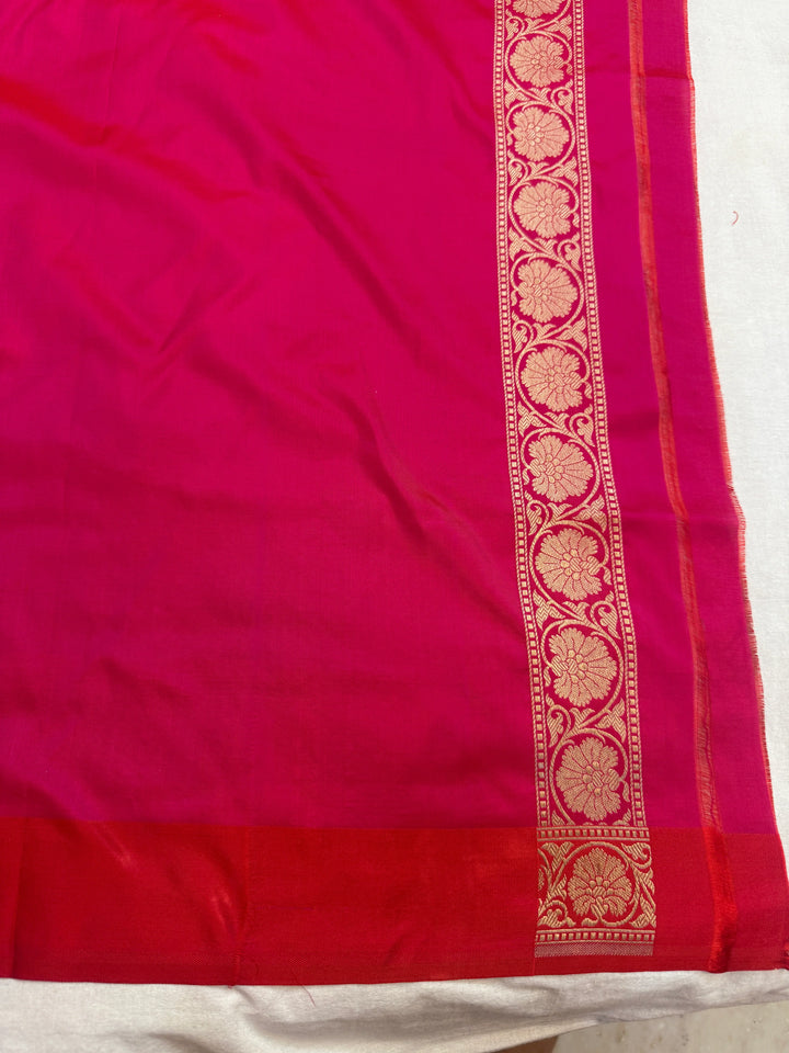 Pure Katan Silk Banarasi Saree with Multicolor Meenakari 