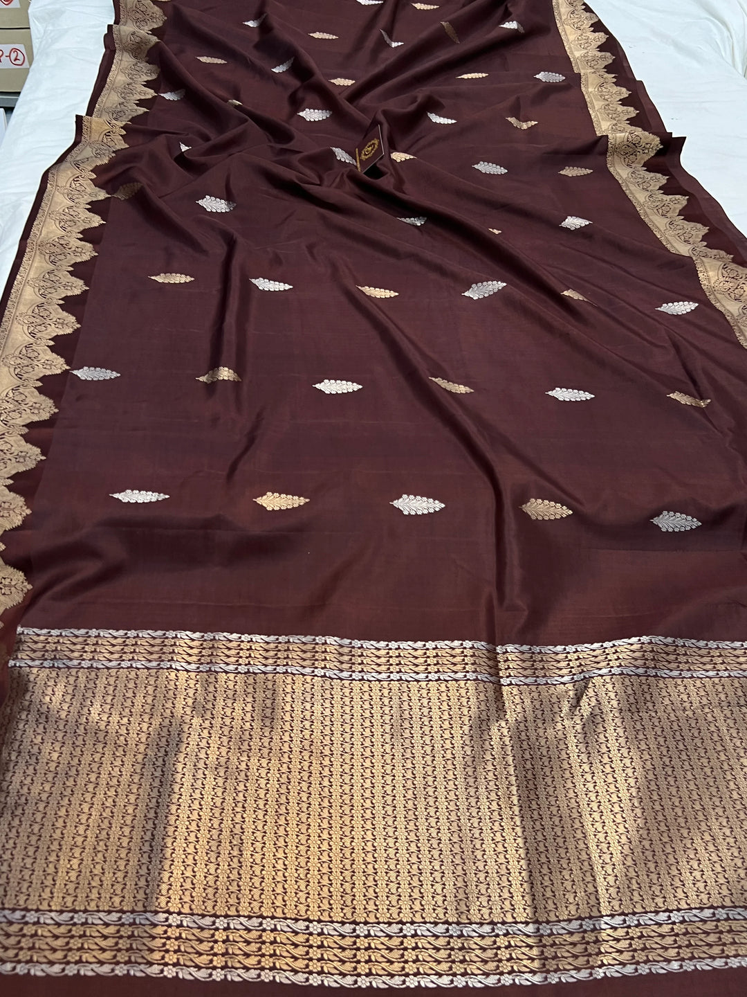 Bown Pure Katan Silk Banarasi Handloom Saree