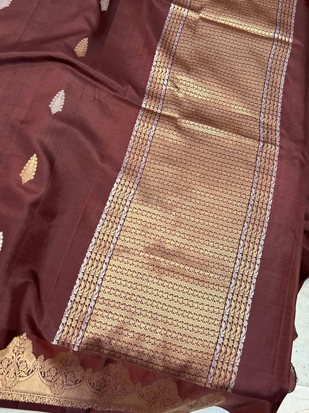 Bown Pure Katan Silk Banarasi Handloom Saree