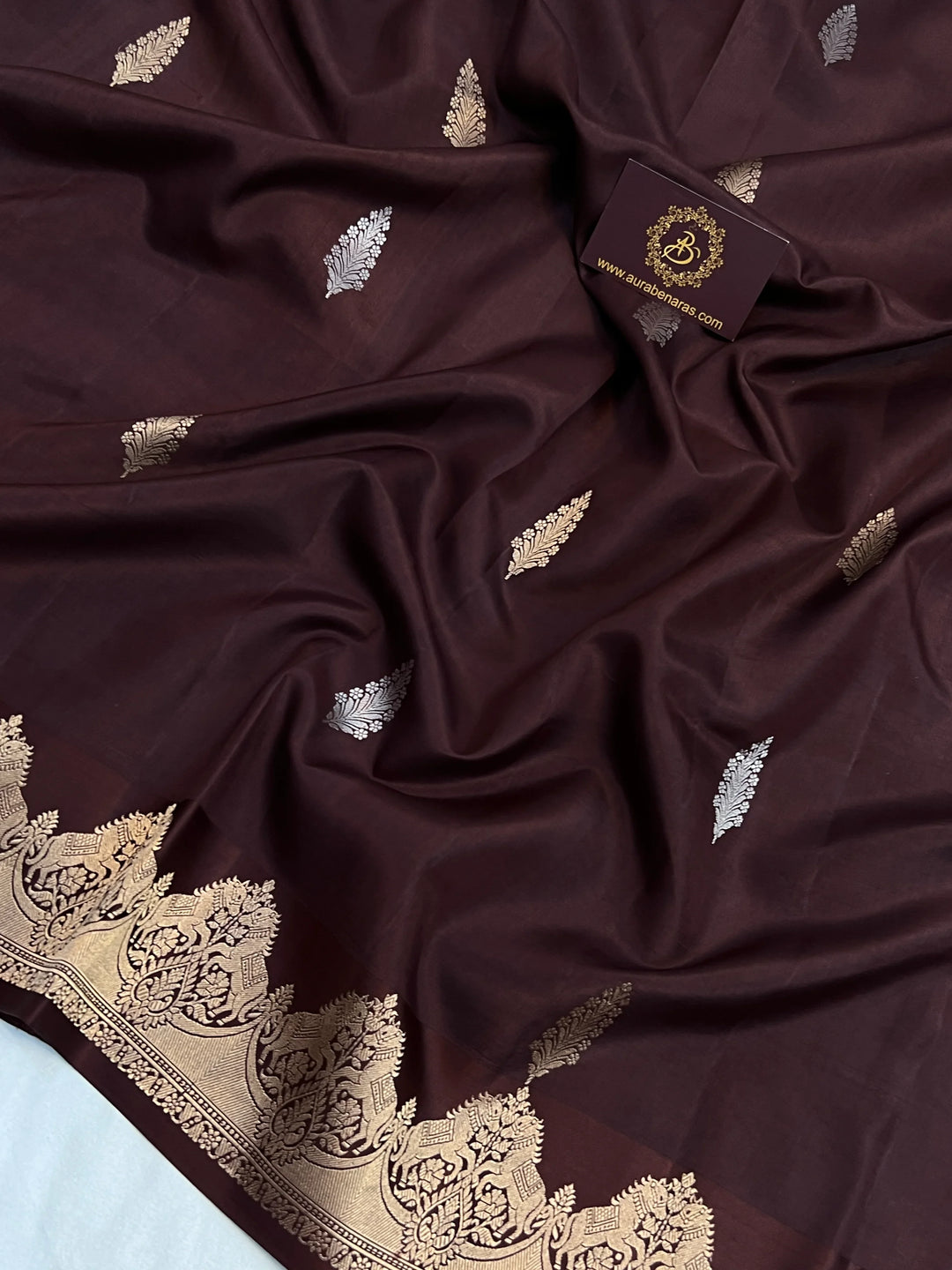 Bown Pure Katan Silk Banarasi Handloom Saree